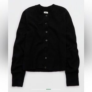 Aerie Black button up Cardigan